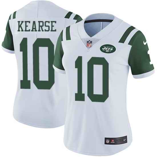 Nike Jets #10 Jermaine Kearse White Womens Stitched NFL Vapor Untouchable Limited Jersey